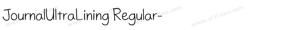 JournalUltraLining Regular字体转换